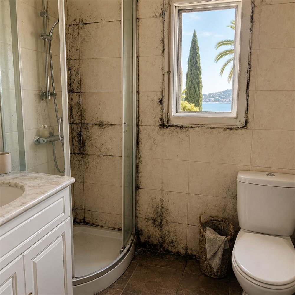 Avant traitement anti-moisissure à Antibes